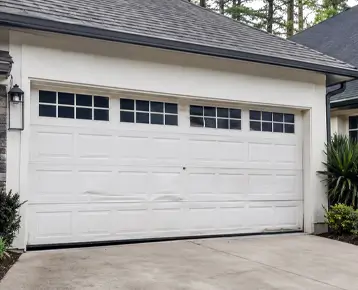 Close-up garage door repair and diagnostic service
